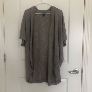 Beige Short-Sleeve Cardigan